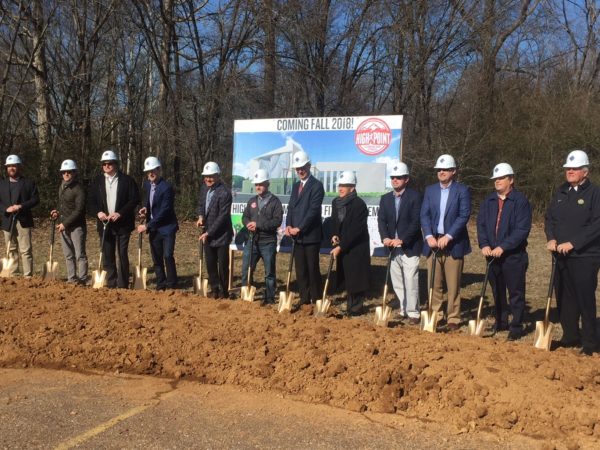Fisher Arnold participates in High Point Climbing and Fitness Memphis groundbreaking ceremony.