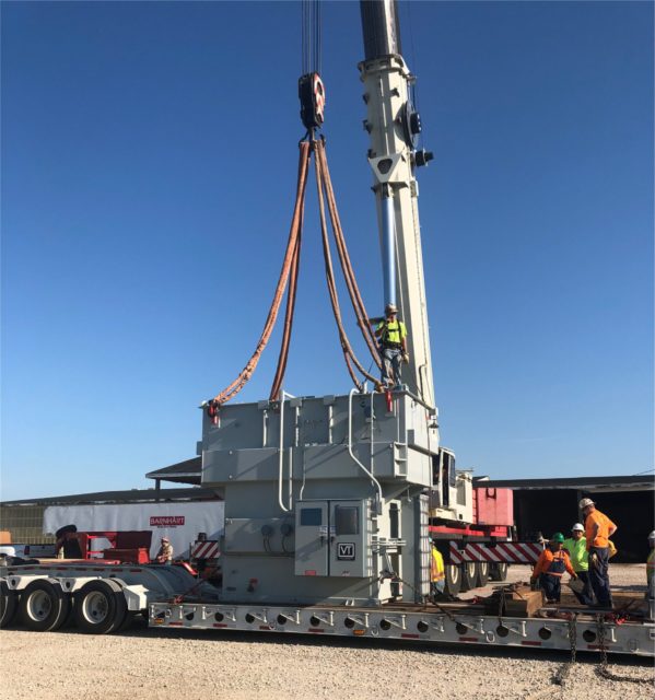 Town Creek, AL Substation receives new 115,000 lb transformer