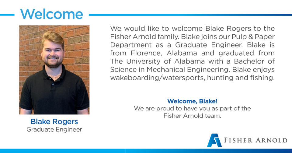 Welcome, Blake!